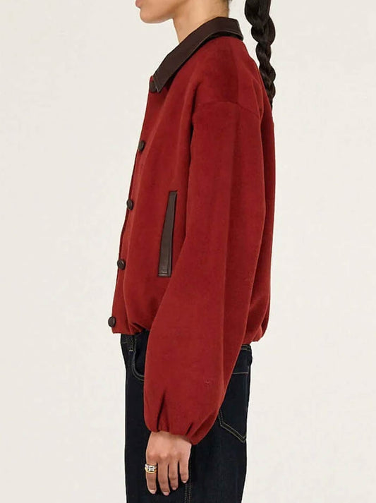 STAPLE THE LABEL MEAVA BOMBER JACKET (Rose Chocolate)