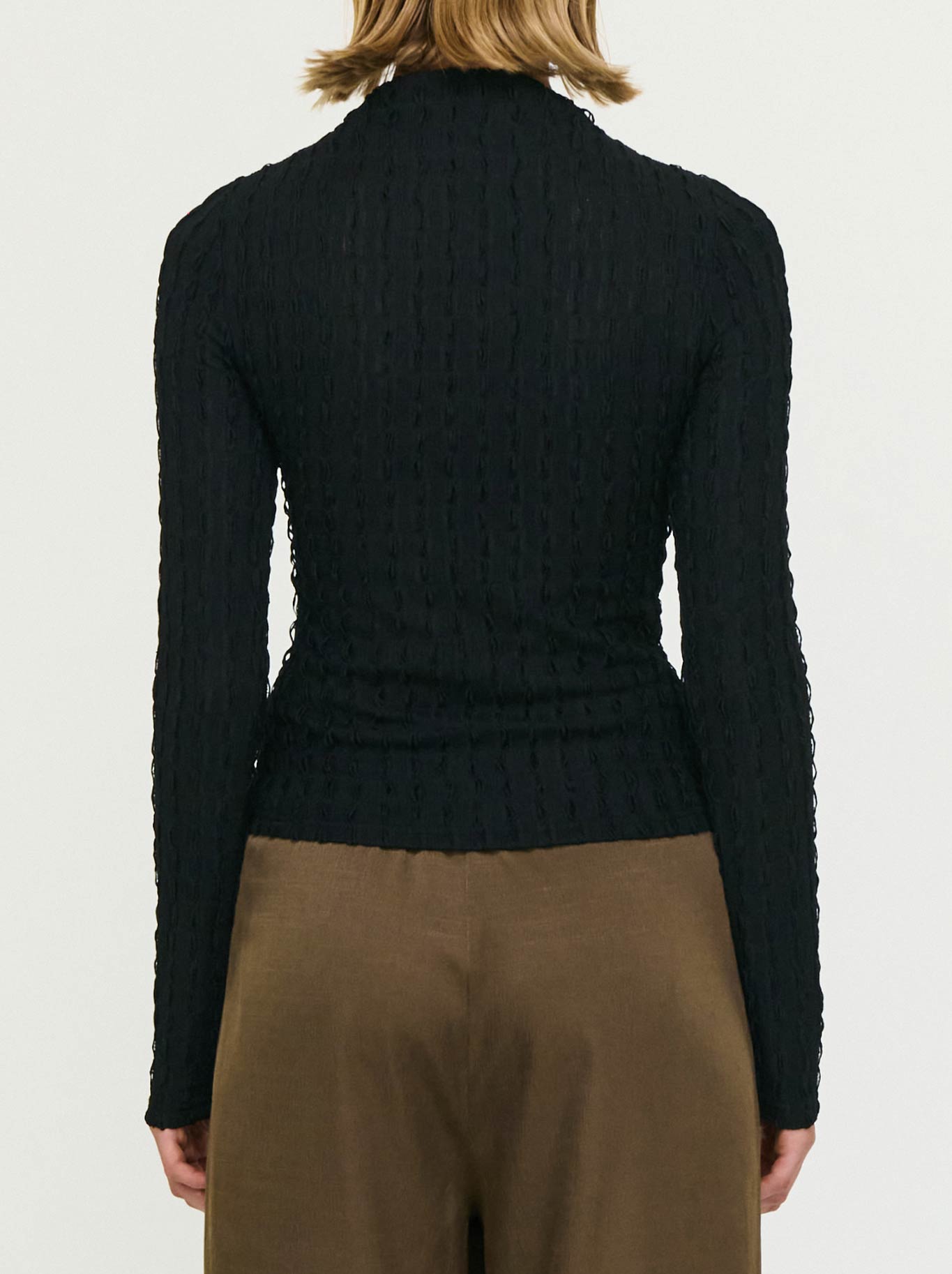 STAPLE THE LABEL DREW HIGH NECK TOP (Black)