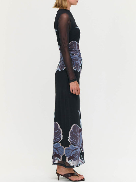 STAPLE THE LABEL STAS MESH DRESS (Midnight Floral)