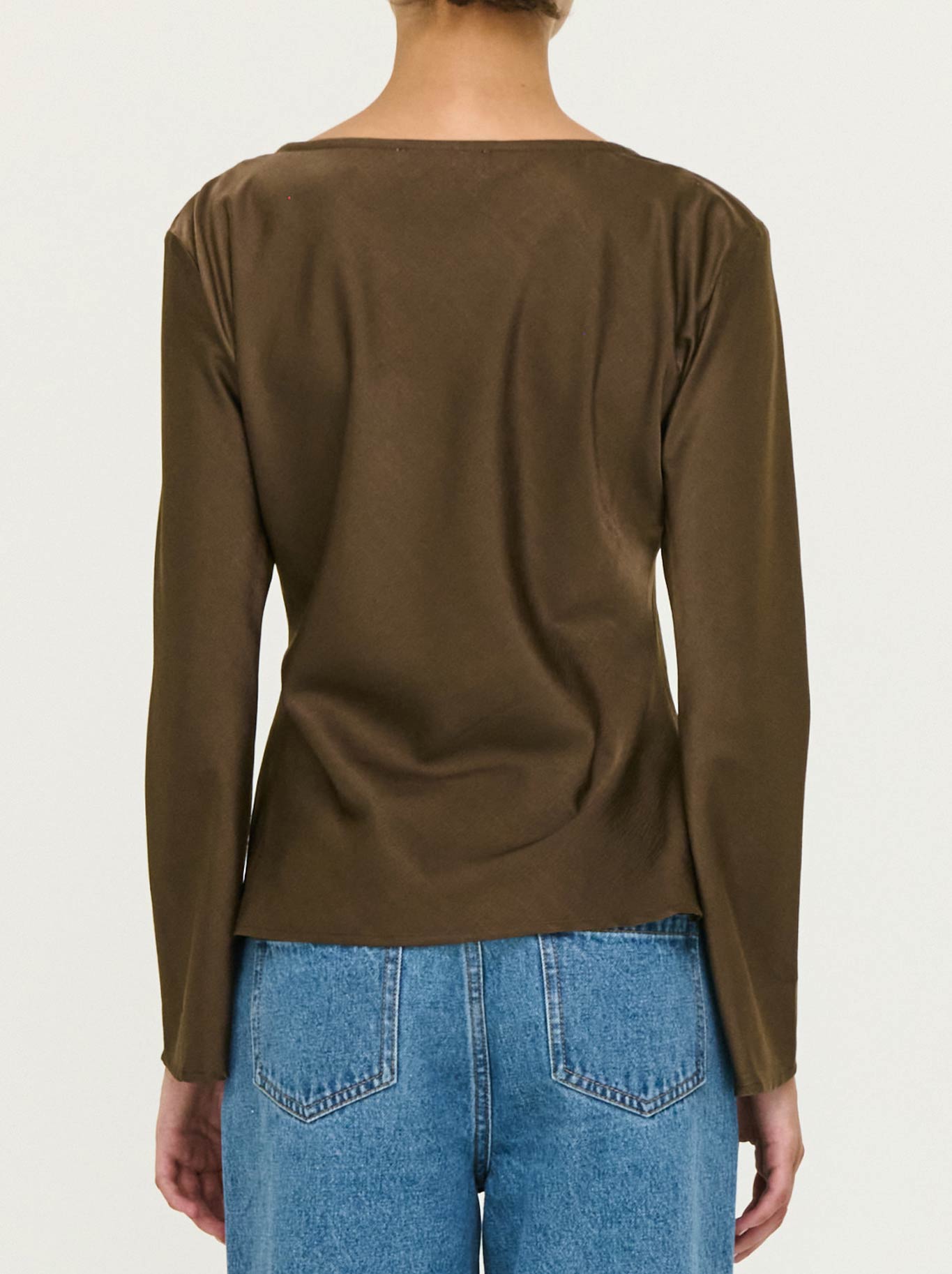 STAPLE THE LABEL DAKOTA BIAS TOP (Espresso)