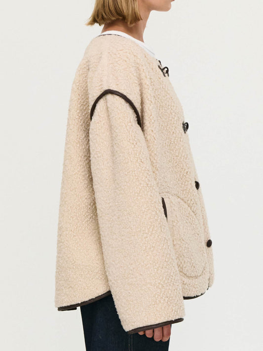 STAPLE THE LABEL PASCELE TEDDY DUFFLE COAT (Beige)
