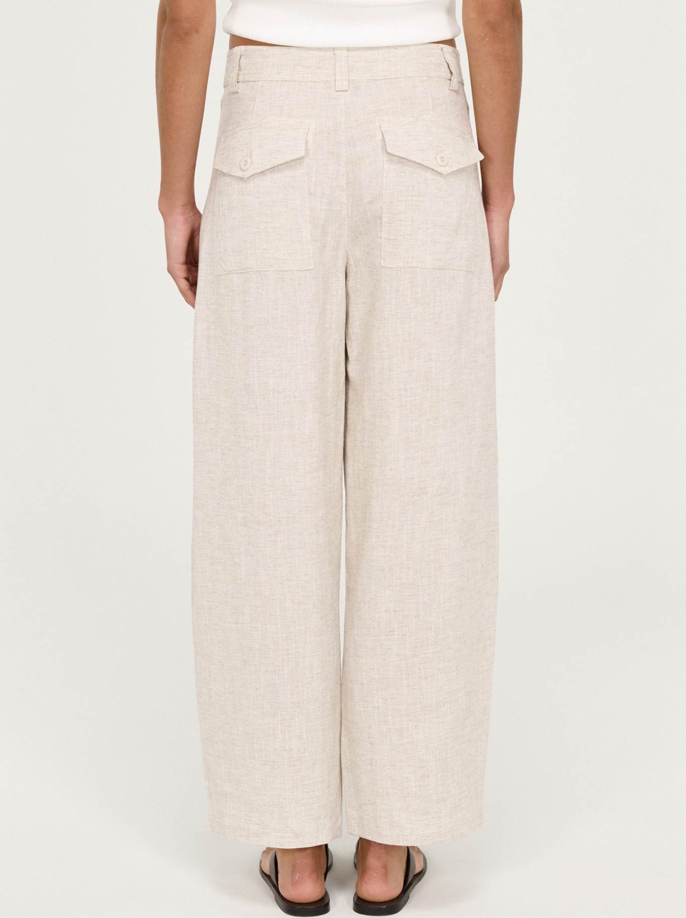 Staple The Label Neve Linen Barrel Pant (Oat)