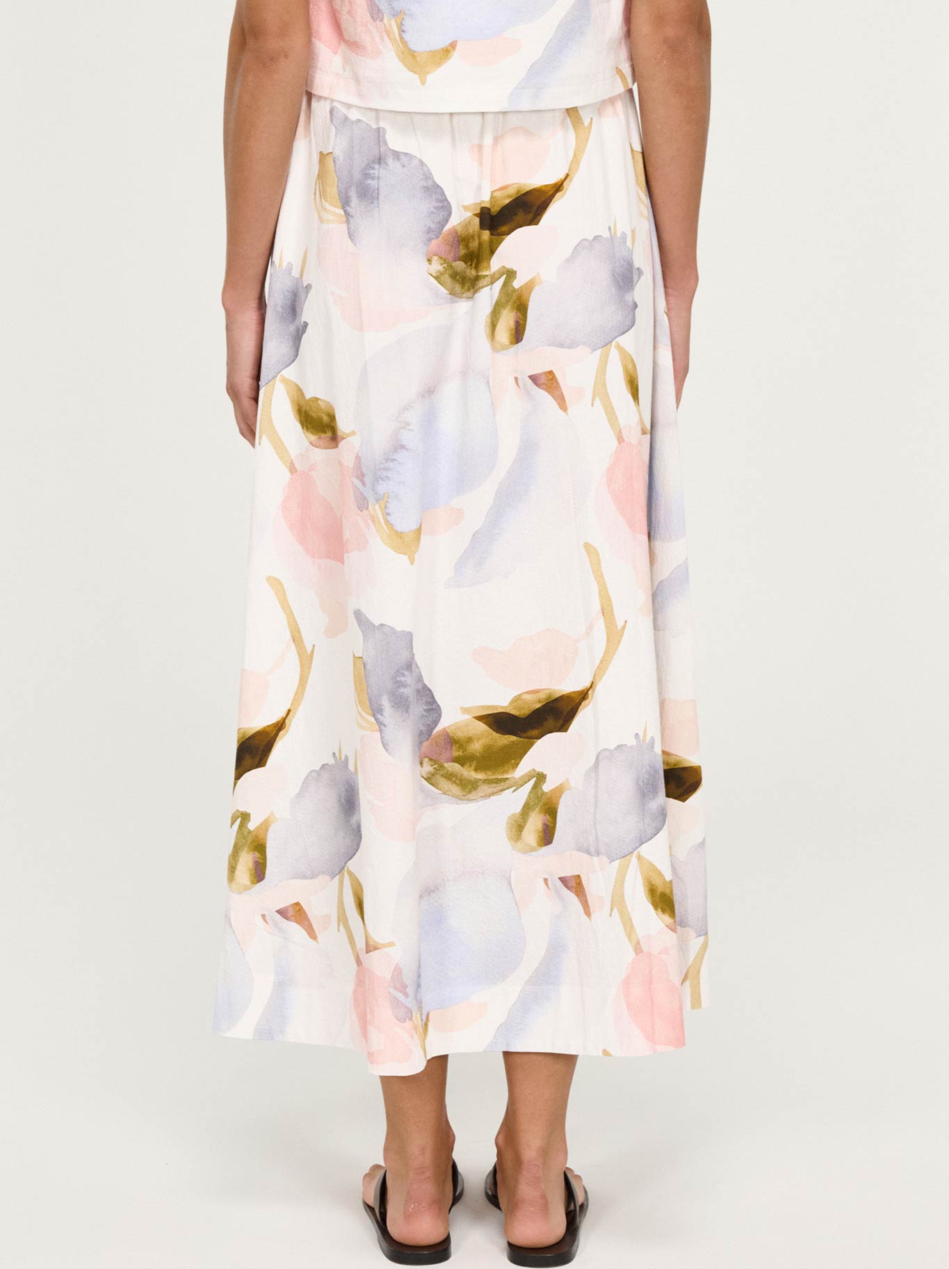 Staple The Label Valea Midi Skirt (Watercolour)