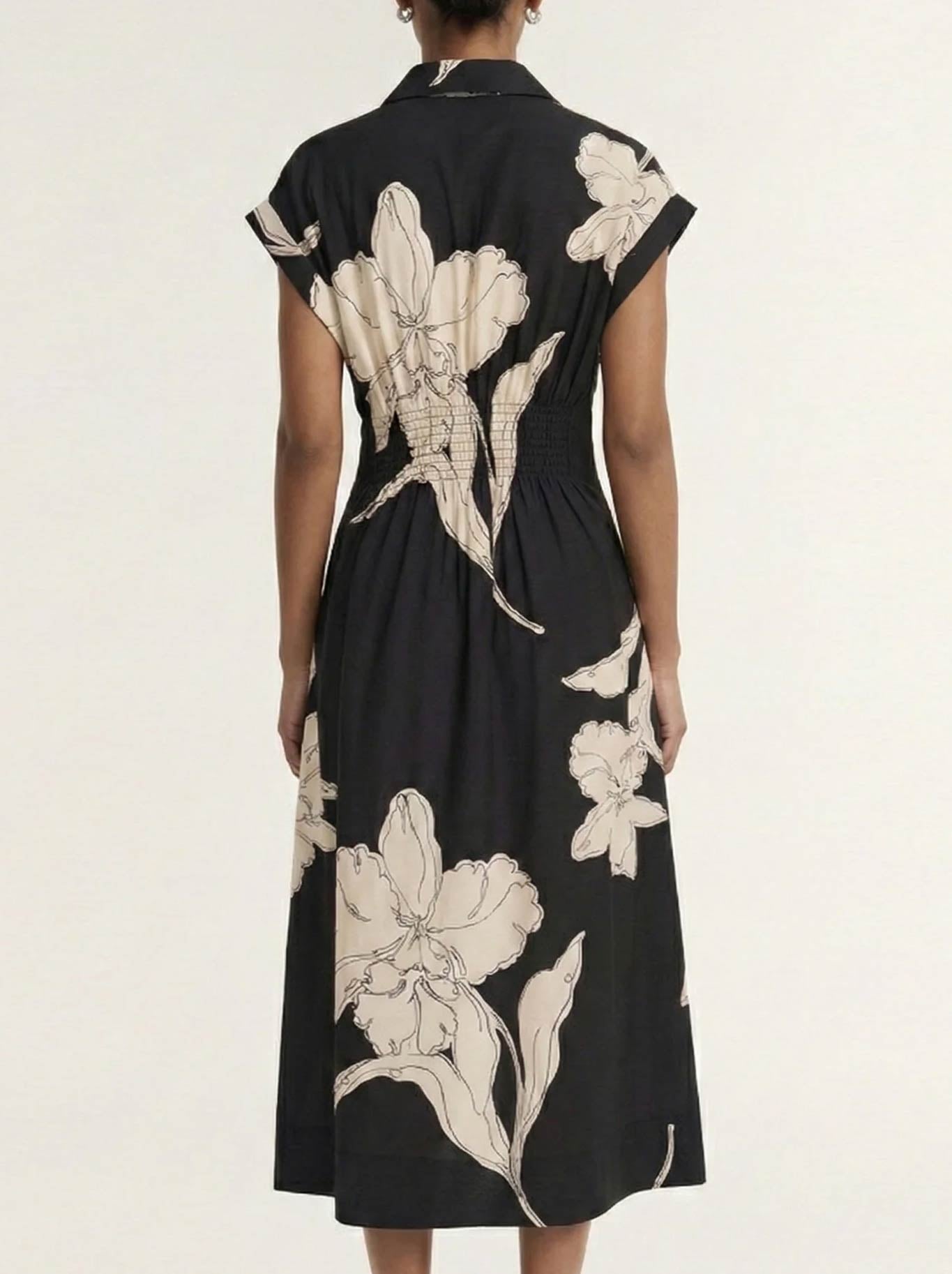STAPLE THE LABEL VEDA MIDI DRESS (Black)