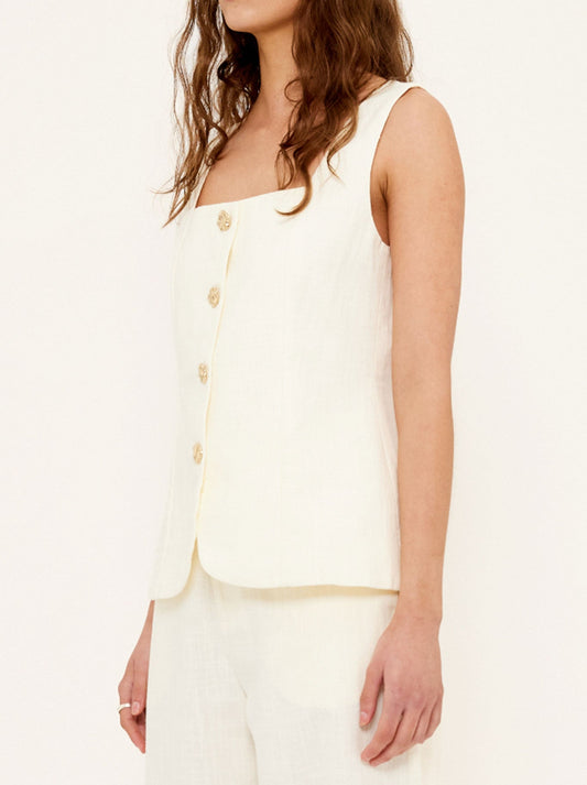 STAPLE THE LABEL VERA VEST (Vanilla)