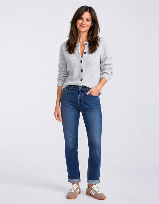 132 Fashion Stretch Mom Jean (Dark Blue)