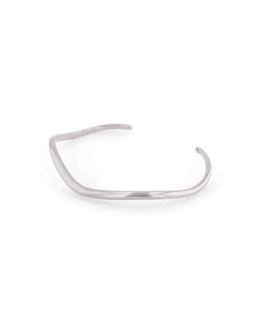 LAVANA Sway Thin Silver Cuff Bracelet