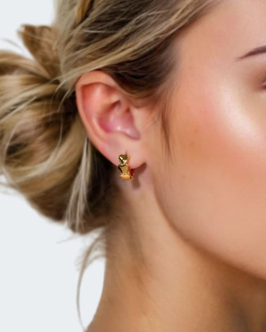 LAVANA Sweetheart Gold Hoop Earrings