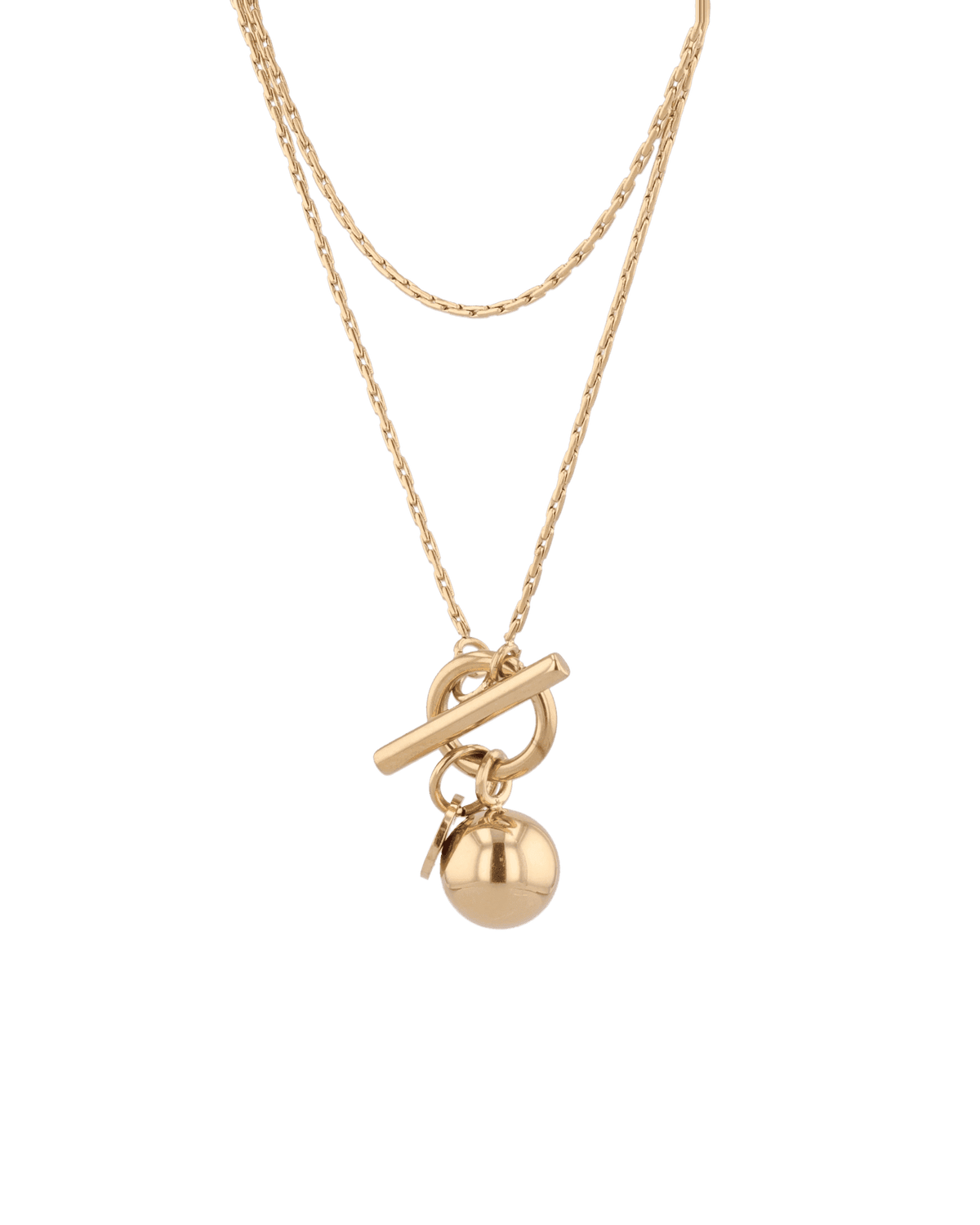 LAVANA T-bar Lariat Gold Chain Necklace