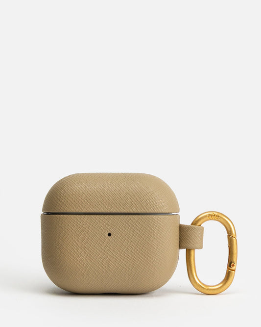 The Daily Edited AirPods 3rd Gen Saffiano Leather Case (Praline)