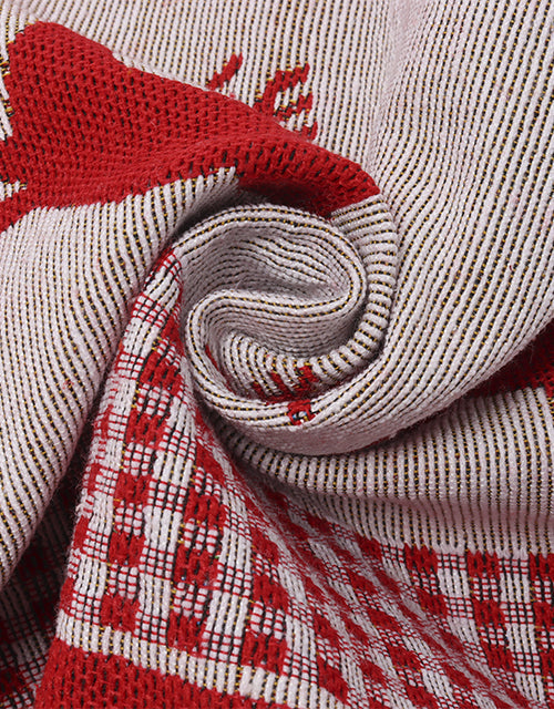 TARRAMARRA® Christmas Deer Amd Snowflake Table Runner (Red)