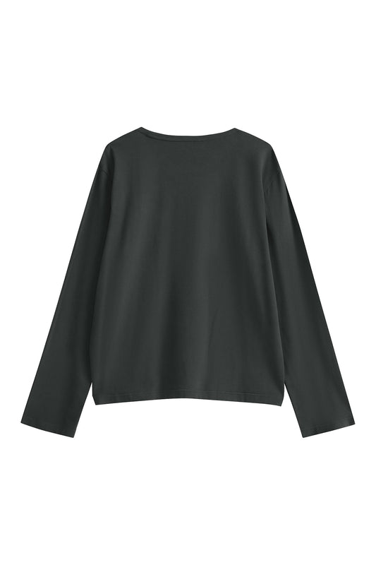 NUNE Cosy Long Sleeve Top (Charcoal)