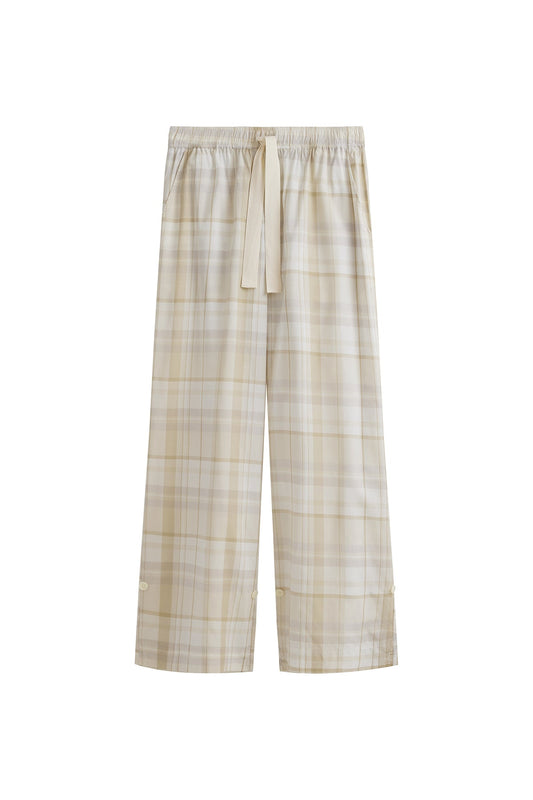 NUNE Long Sleep Pant Macel (Oat Check)