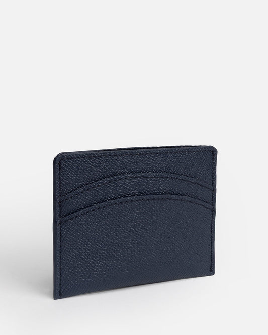Image of Wallets & Money Clips. Product name - Essentials Double Cardholder Navy in Navy colour by brand - The Daily Edited