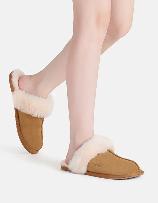 EVERAU® Rosa Slipper Suede (Chestnut)