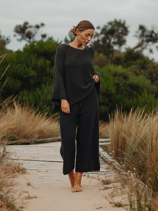 TALAMAYA RETREAT COTTON PANT (Silver Salt)