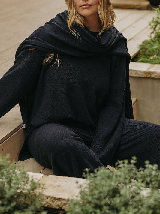 Talamaya Winter Retreat Merino Cotton Wrap (Grey)