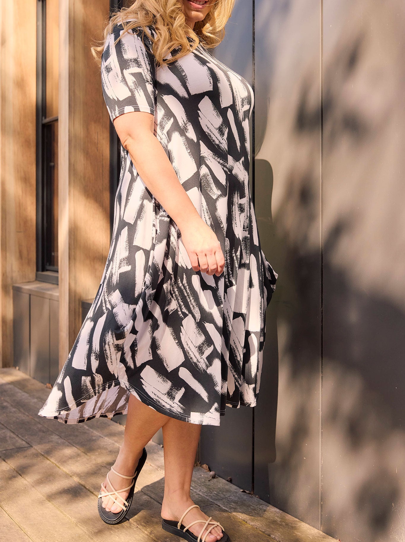 Tani Print Tri Dress (Brushstroke)