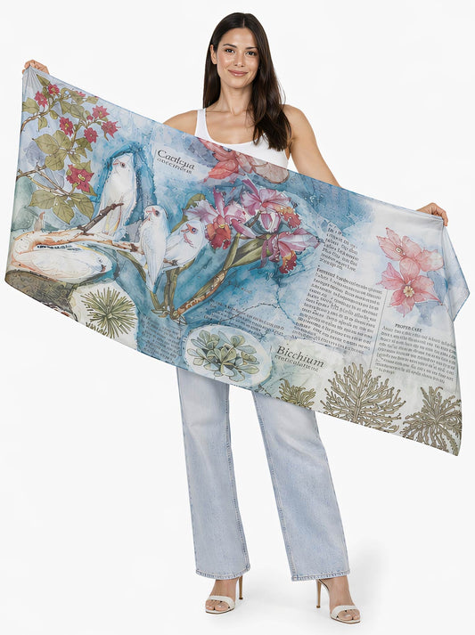 The Artists Label Bird Life Silk Scarf (Print)