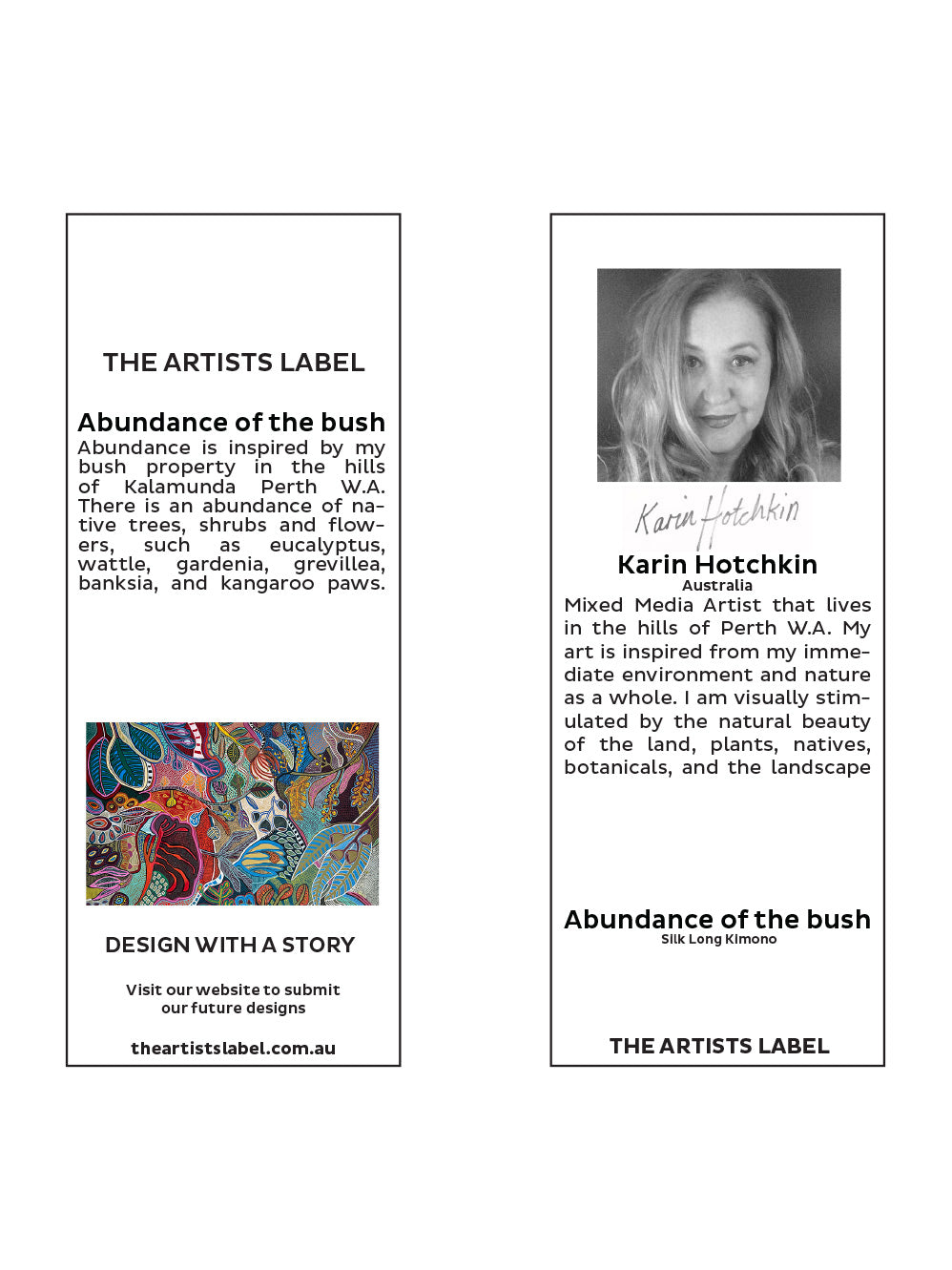 The Artists Label Abundance Of The Bush Long Silk Kimono (Multi)