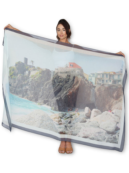 The Artists Label Vernazza Italy Dreaming Scarf (Print)