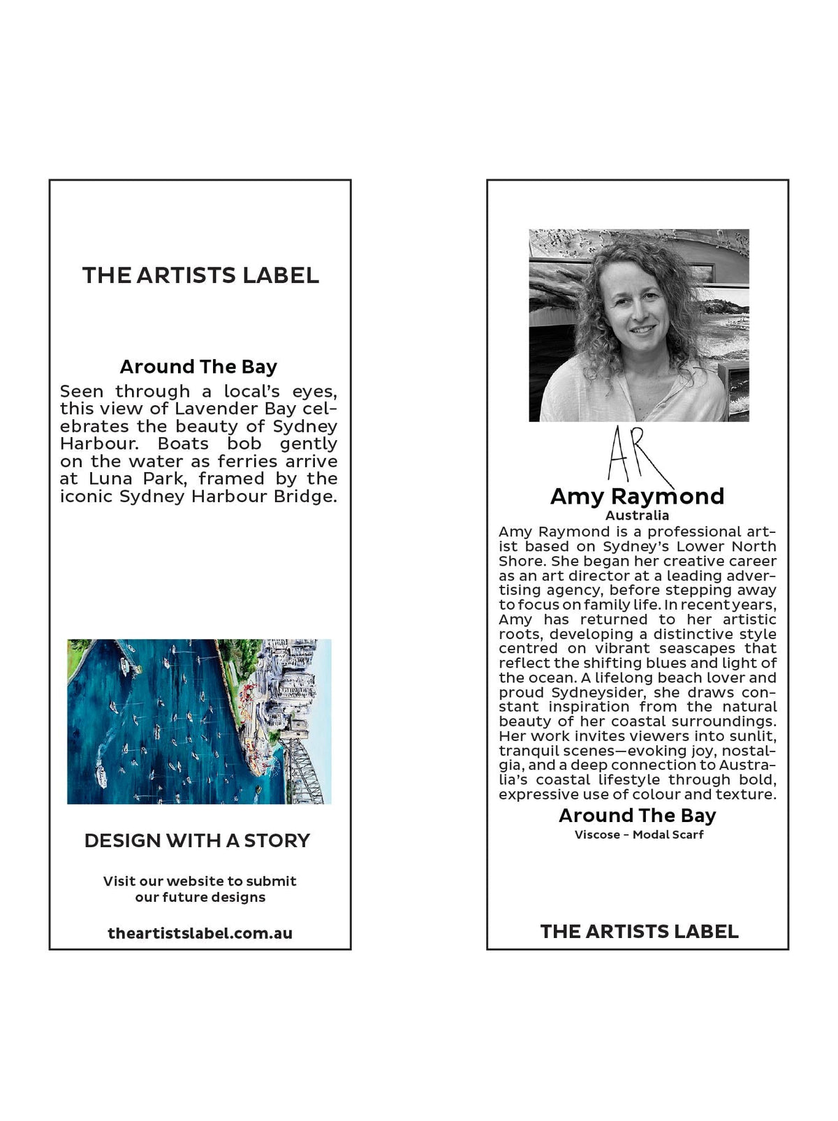 THE ARTISTS LABEL AROUND THE BAY SCARF (Print)
