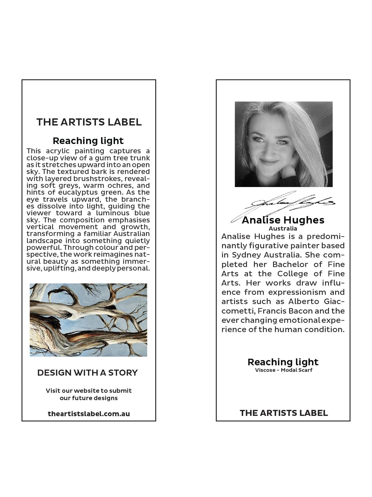 The Artists Label Reaching Light Scarf (Print)