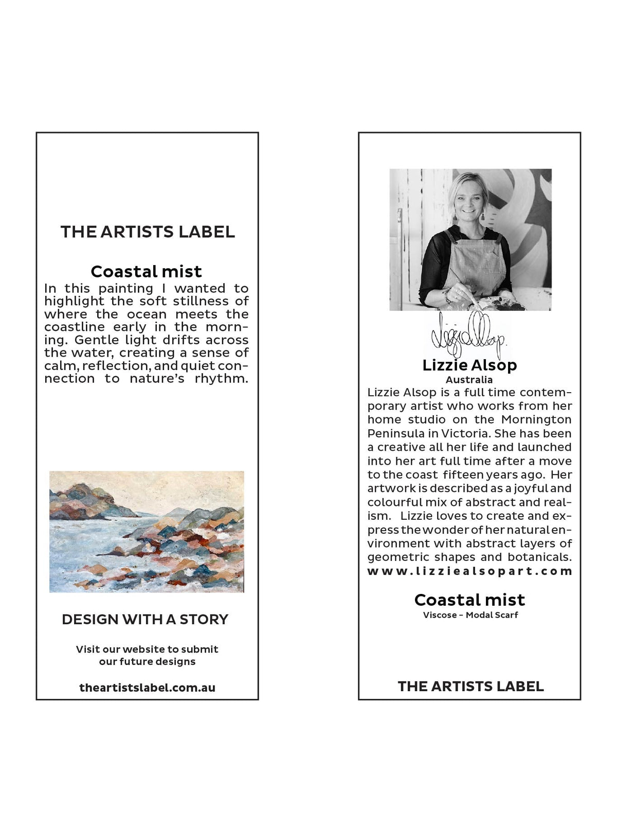 THE ARTISTS LABEL COASTAL MIST SCARF (Print)
