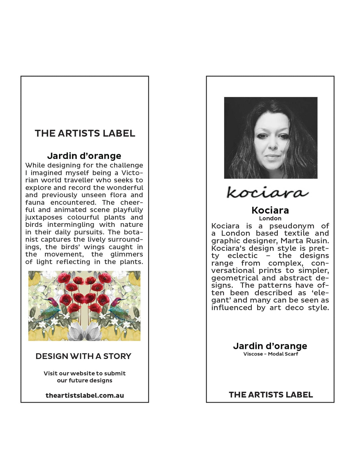 THE ARTISTS LABEL JARDIN D'ORANGE SCARF (Print)