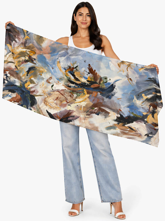 The Artists Label Echoes Of Creation Wool Scarf (Print)