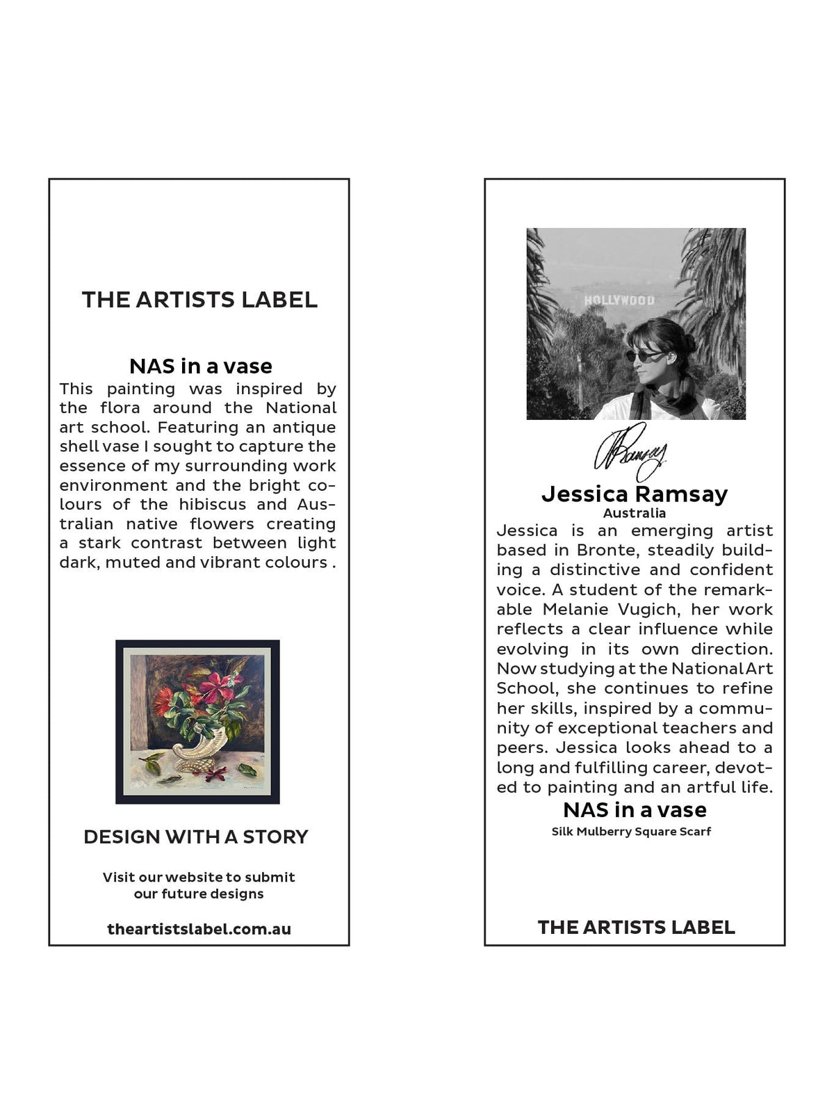 THE ARTISTS LABEL NAS IN A VASE SILK SQUARE SCARF (Print)