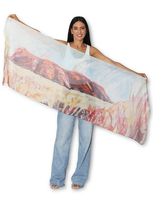 The Artists Label Spirit Of Uluru Scarf (Print)
