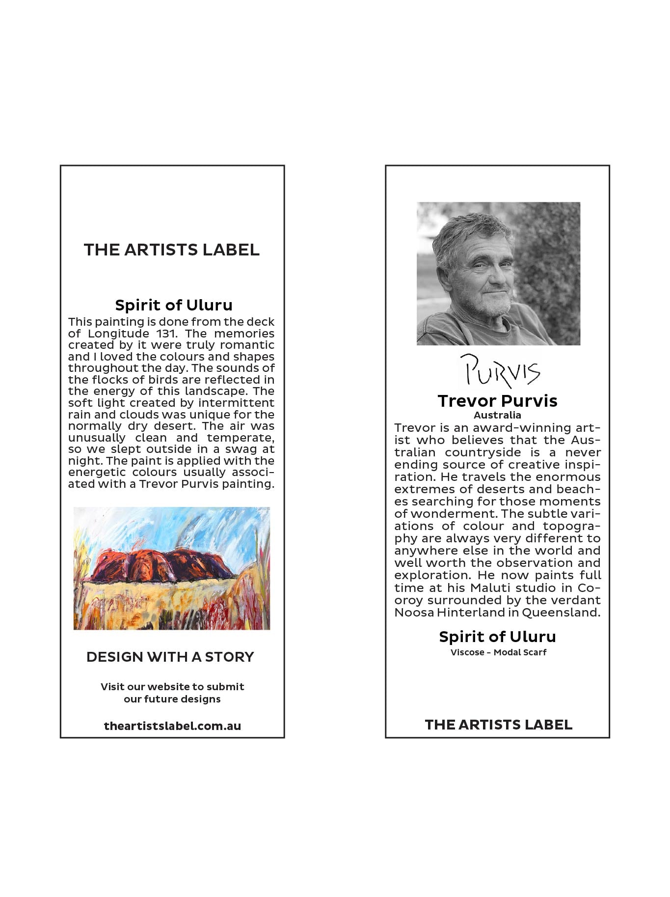 The Artists Label Spirit Of Uluru Scarf (Print)
