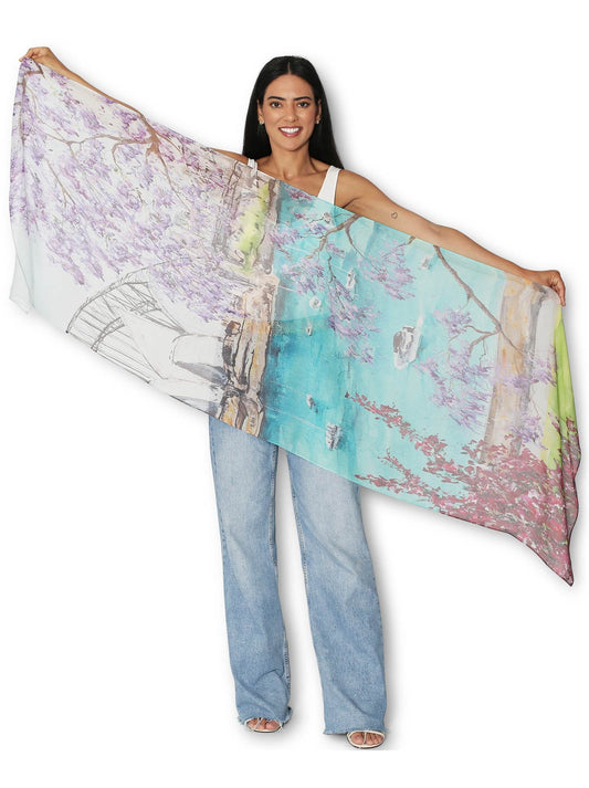 THE ARTISTS LABEL SYDNEY HARBOUR IN SPRING SCARF (Print)