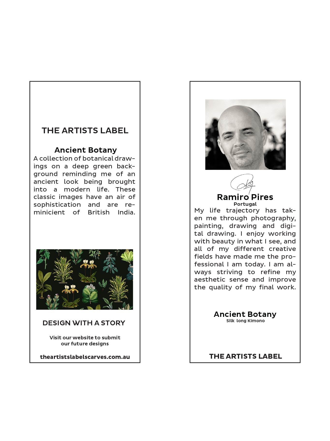 THE ARTIST LABEL ANCIENT BOTANY SILK LONG KIMONO (Print)