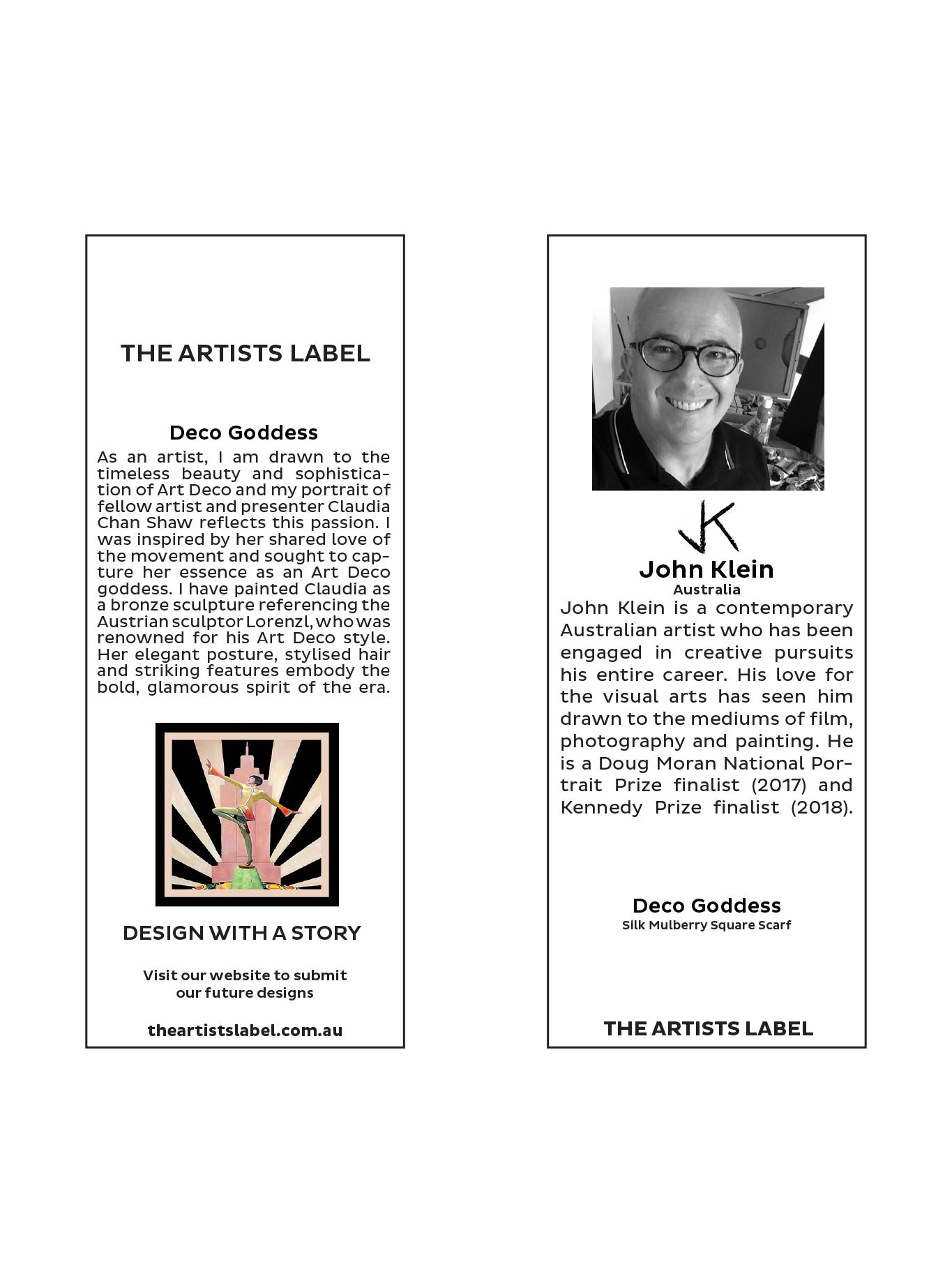 The Artists Label Deco Goddess Silk Square Scarf (Print)