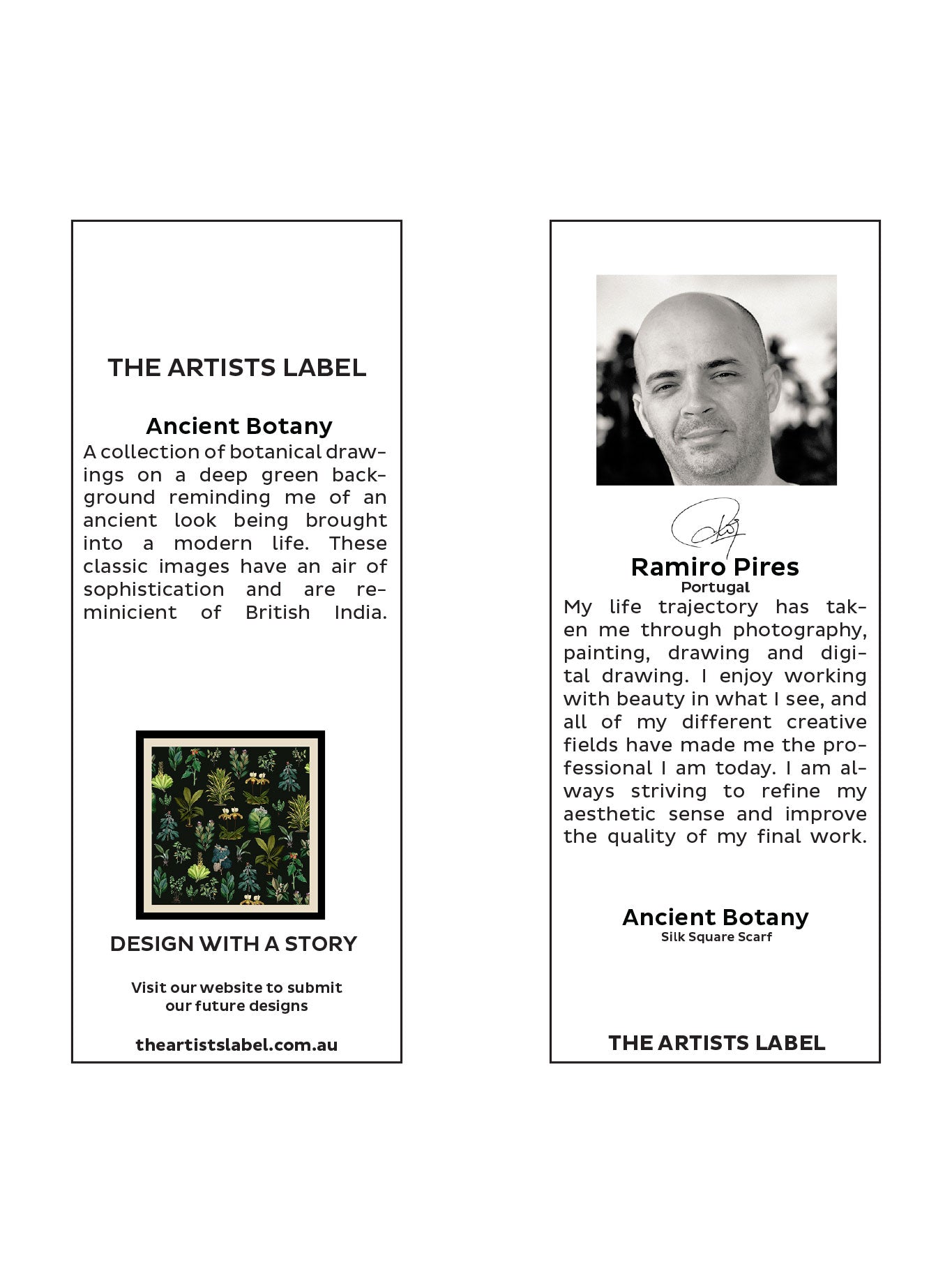 THE ARTIST LABEL ANCIENT BOTANY SILK SQUARE SCARF (Print)