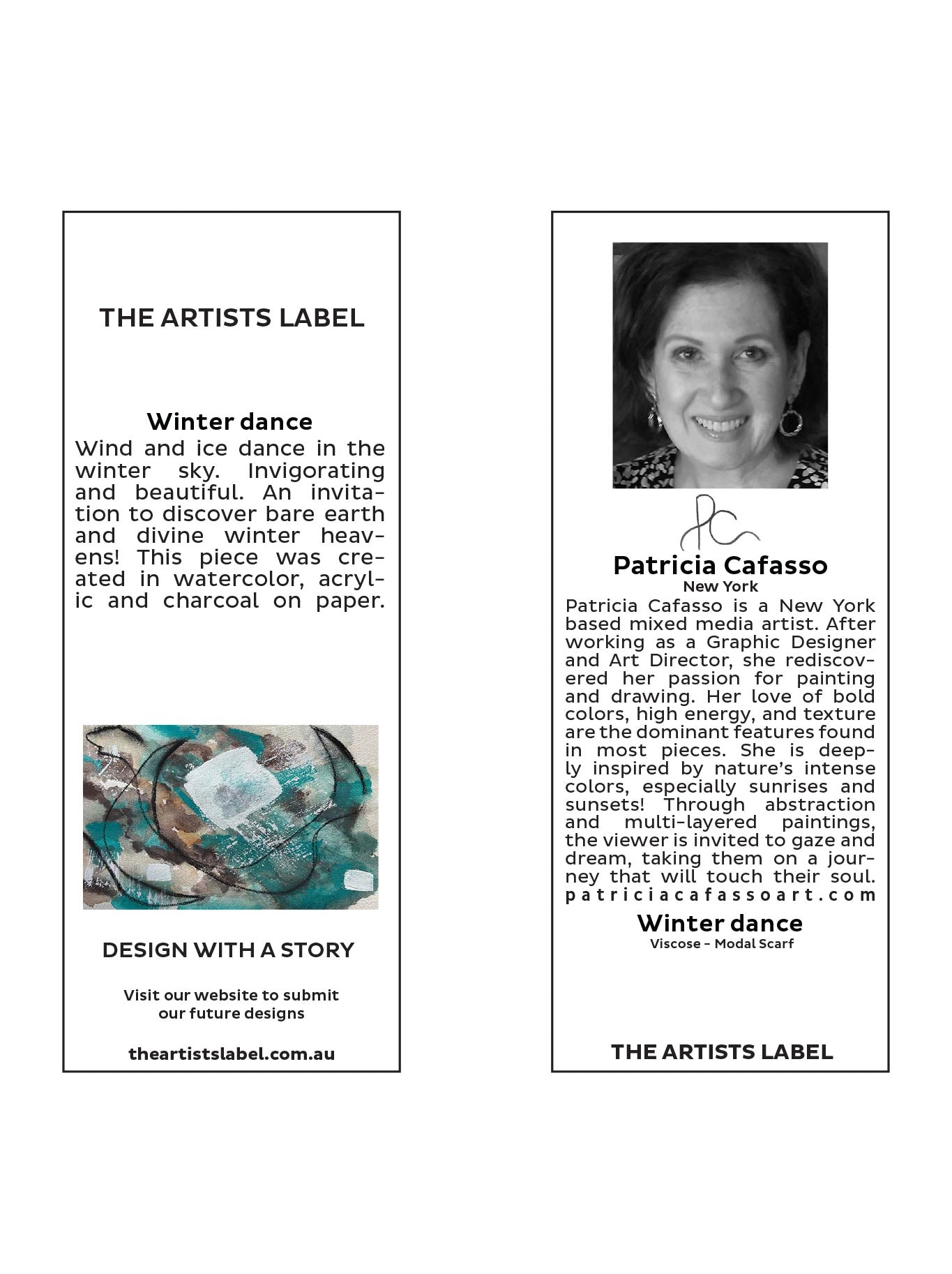 THE ARTISTS LABEL WINTER DANCE SCARF (Print)