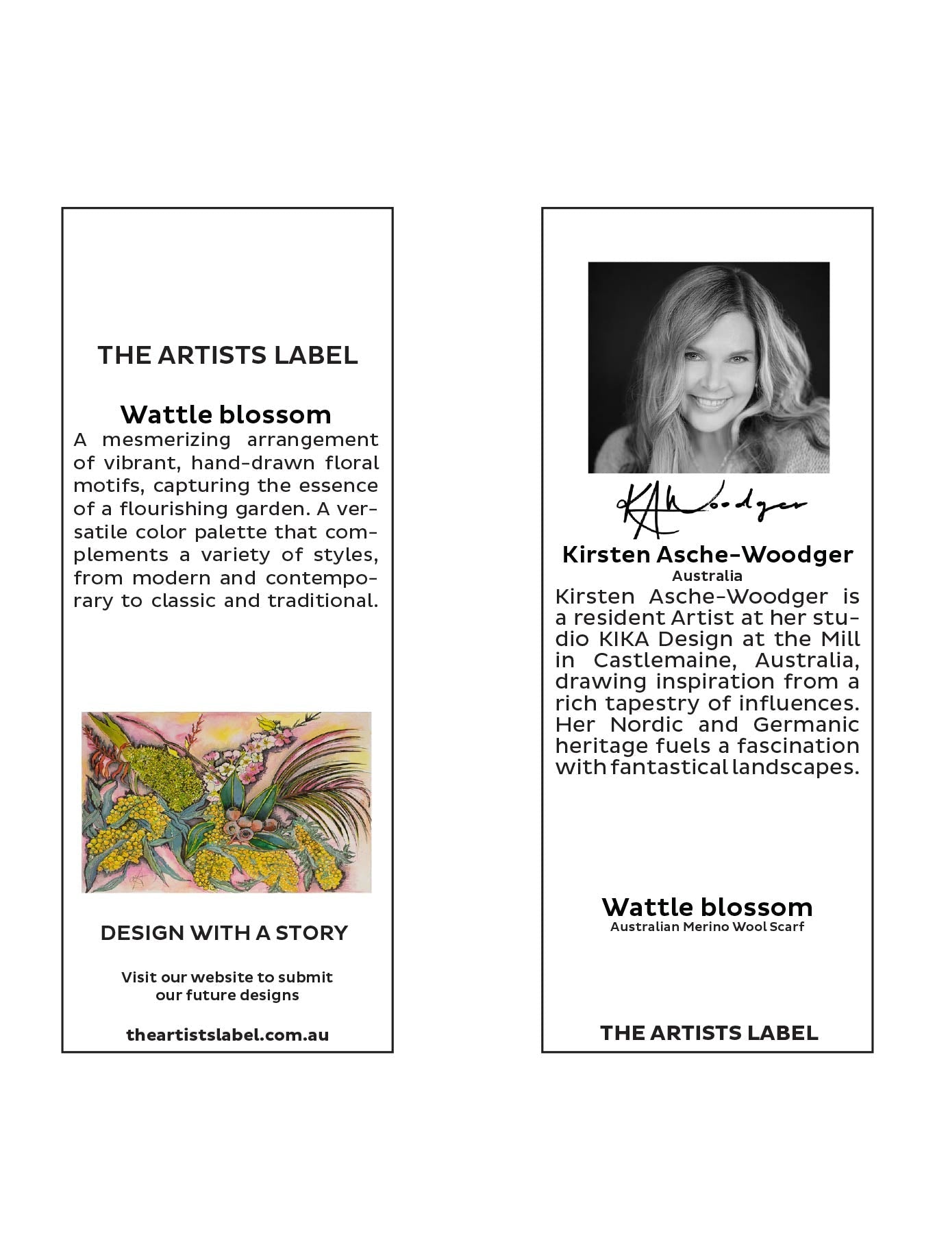 The Artists Label Wattle Blossom Wool Scarf (Print)
