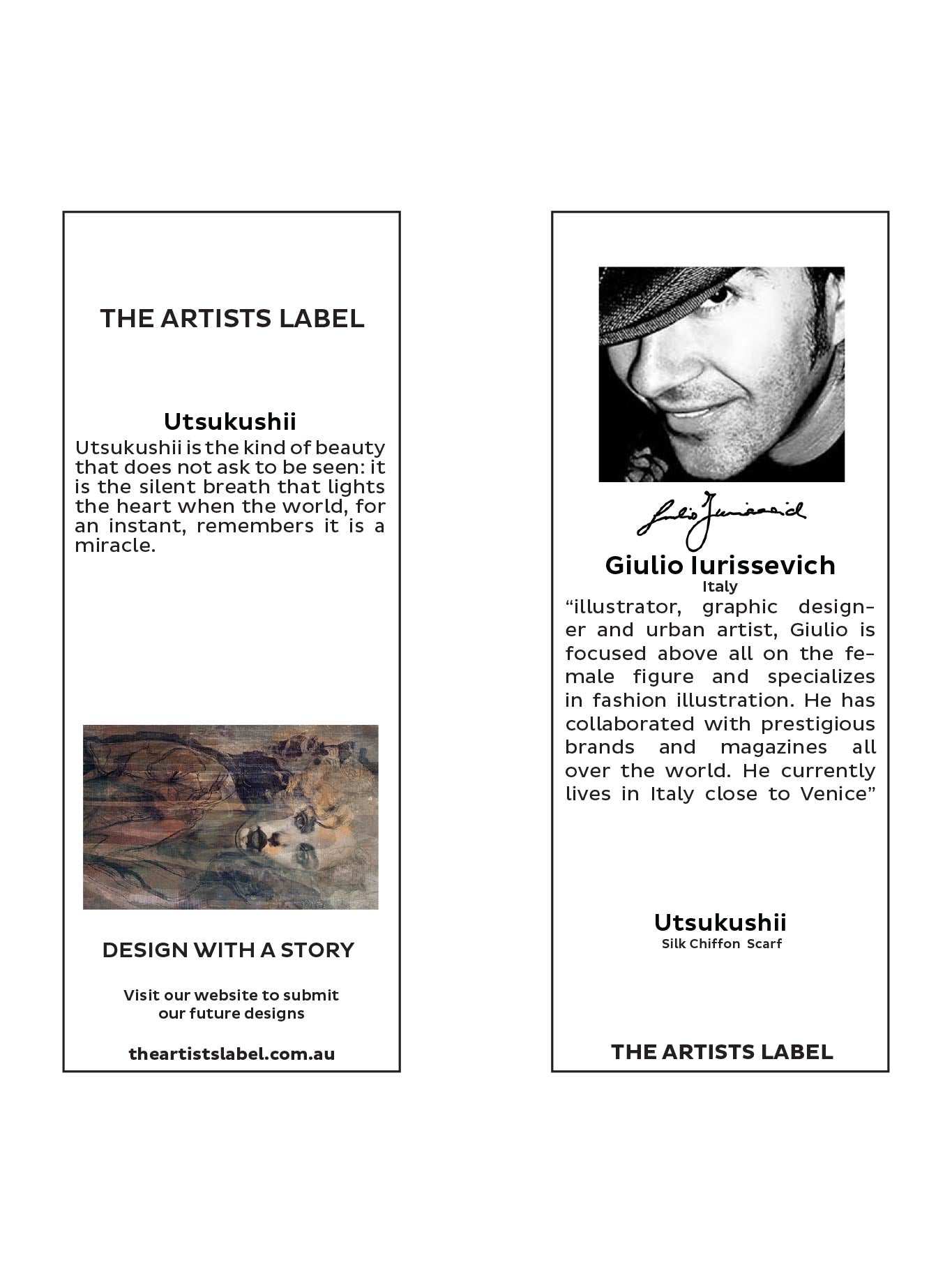THE ARTISTS LABEL UTSUKUSHII SILK SCARF (Print)