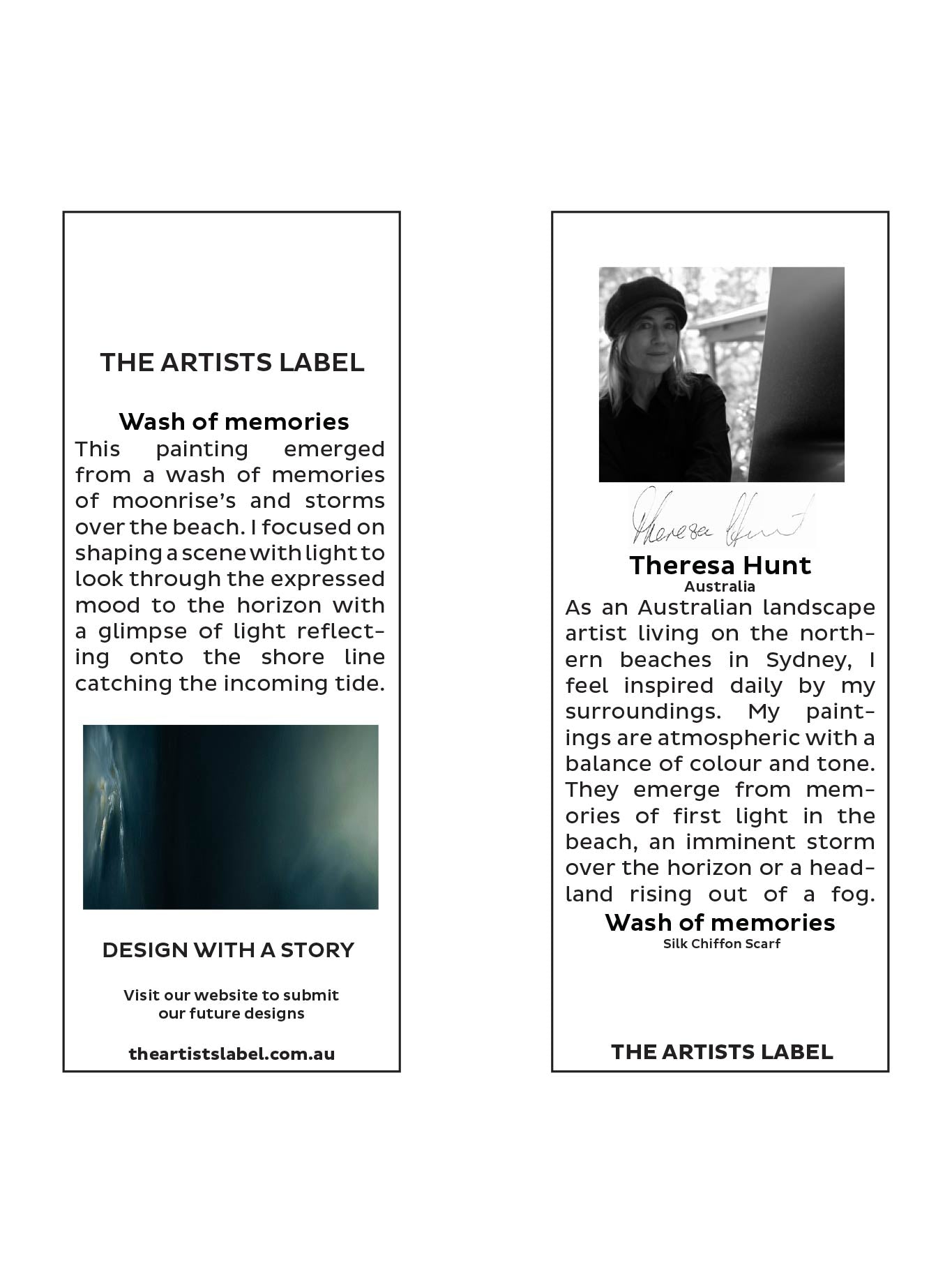The Artists Label Wash Of Memories Silk Scarf (Print)