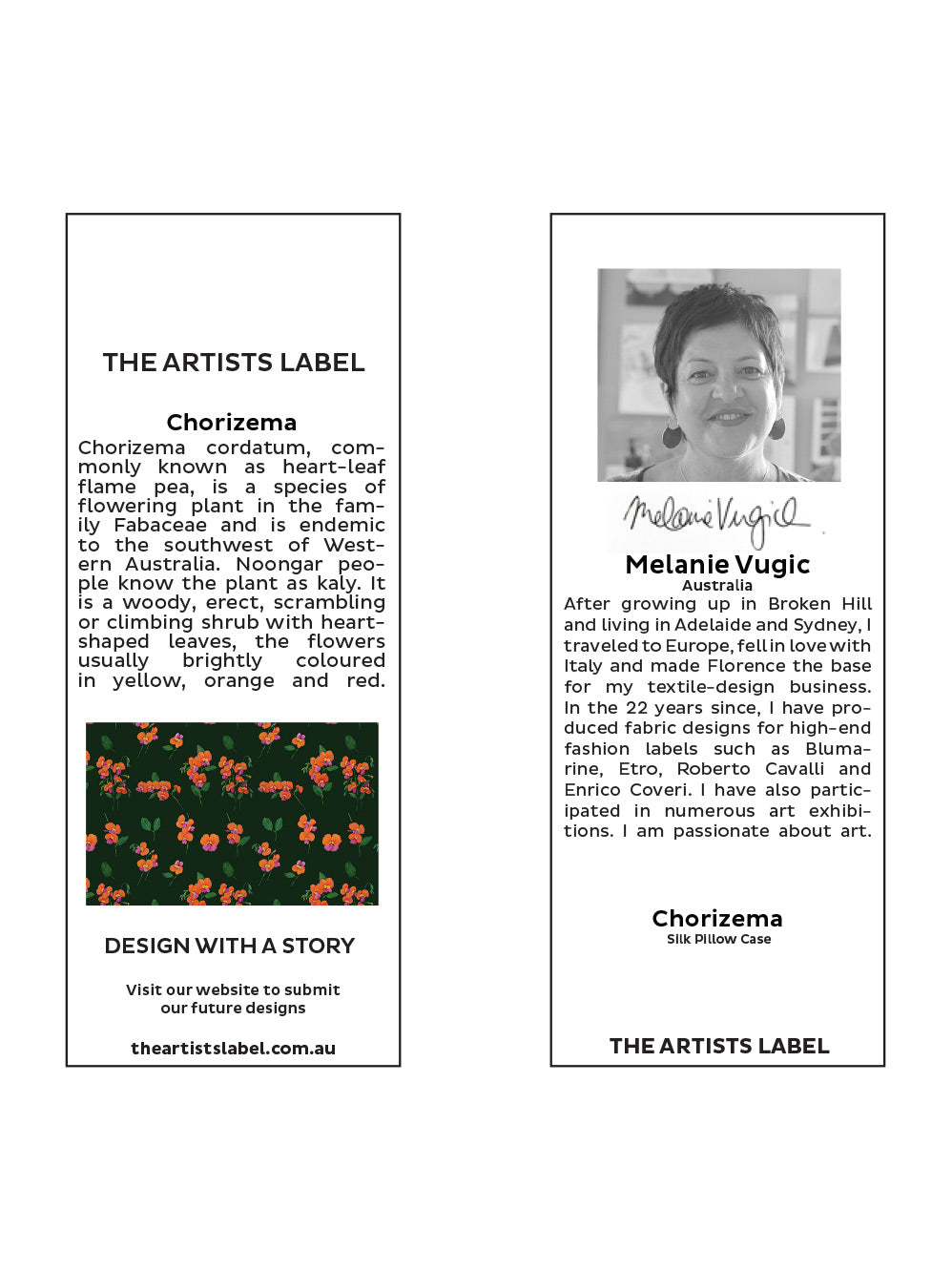 The Artists Label Chorizema Silk Pillow Case (Print)