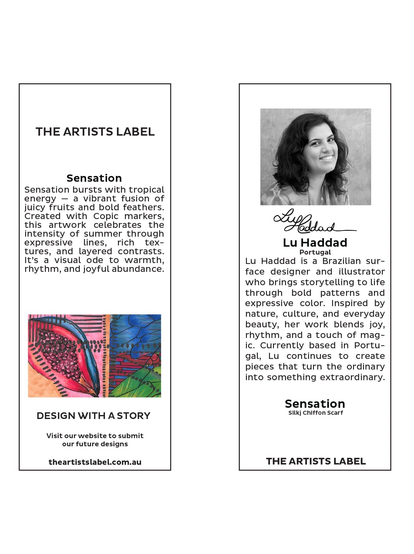 THE ARTISTS LABEL SENSATION SILK SCARF (Print)