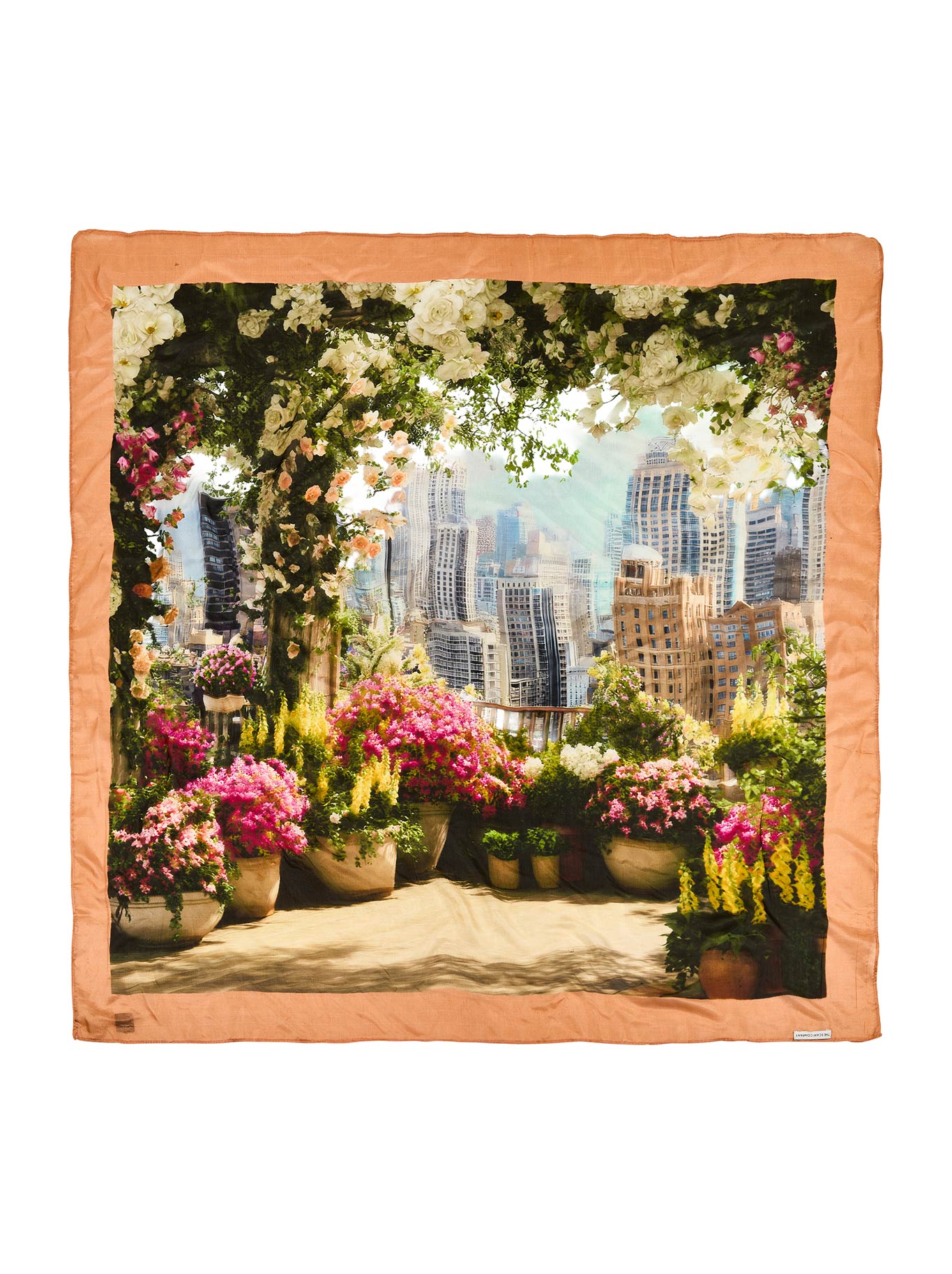 Image of Scarves & Shawls. Product name - The Scarf Company Connie Square Scarf in Floral colour by brand - The Scarf Co