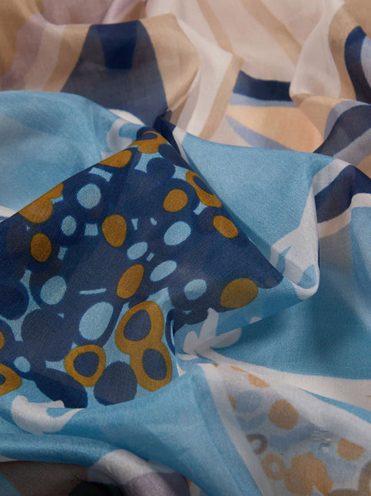 The Scarf Company Mirabel Square Silk Scarf (Floral)