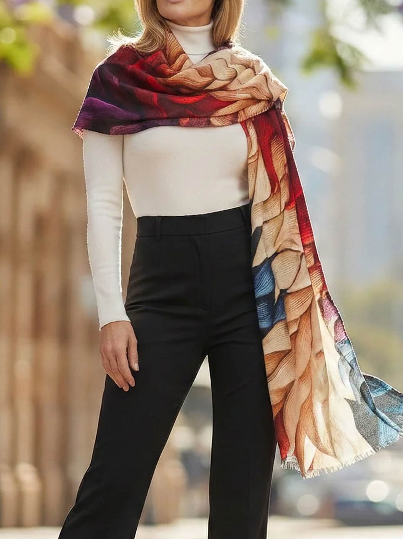 The Scarf Company Cecily Wool Scarf (Floral)