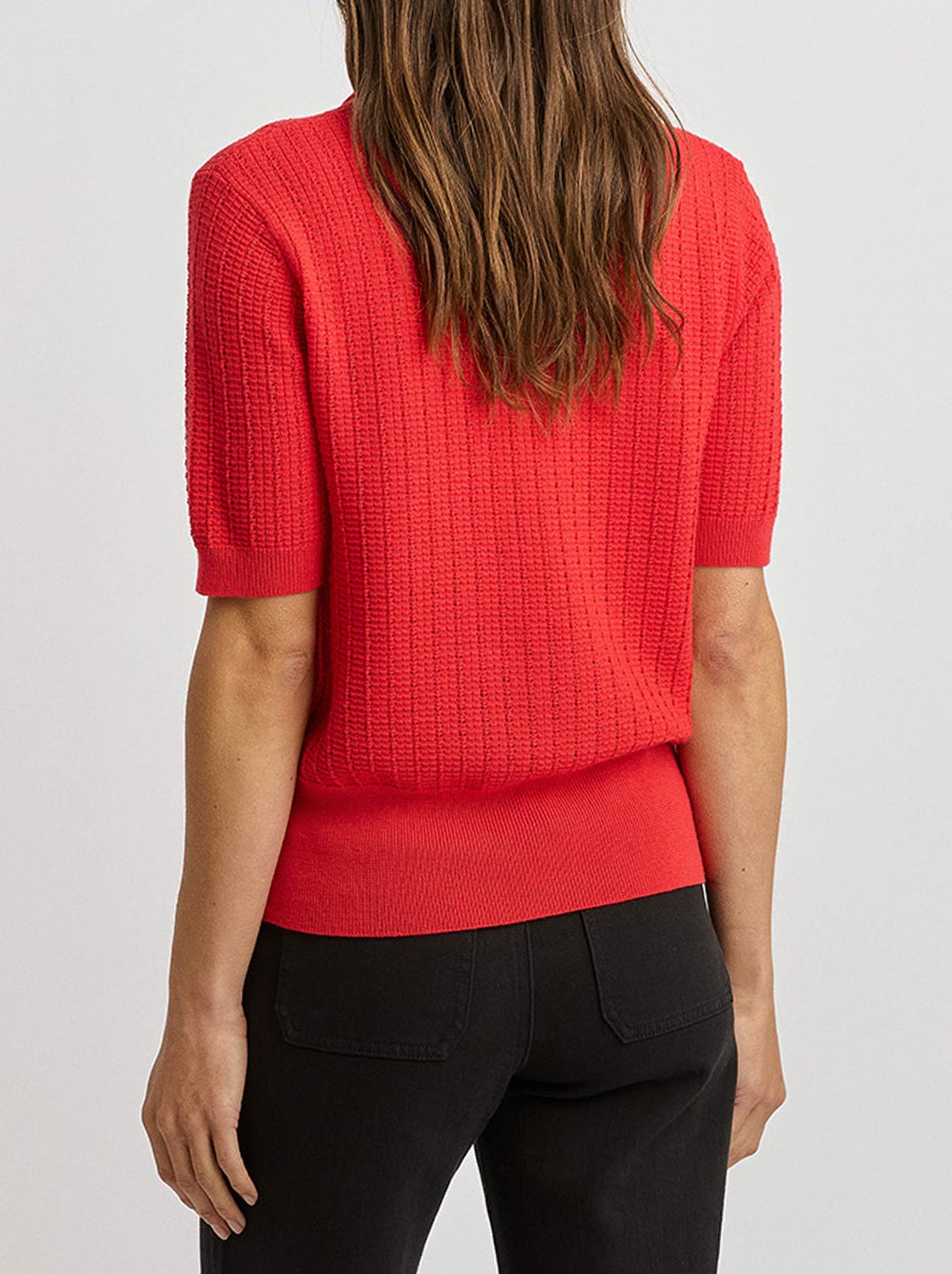 TOORALLIE KNIT POLO (Poppy)