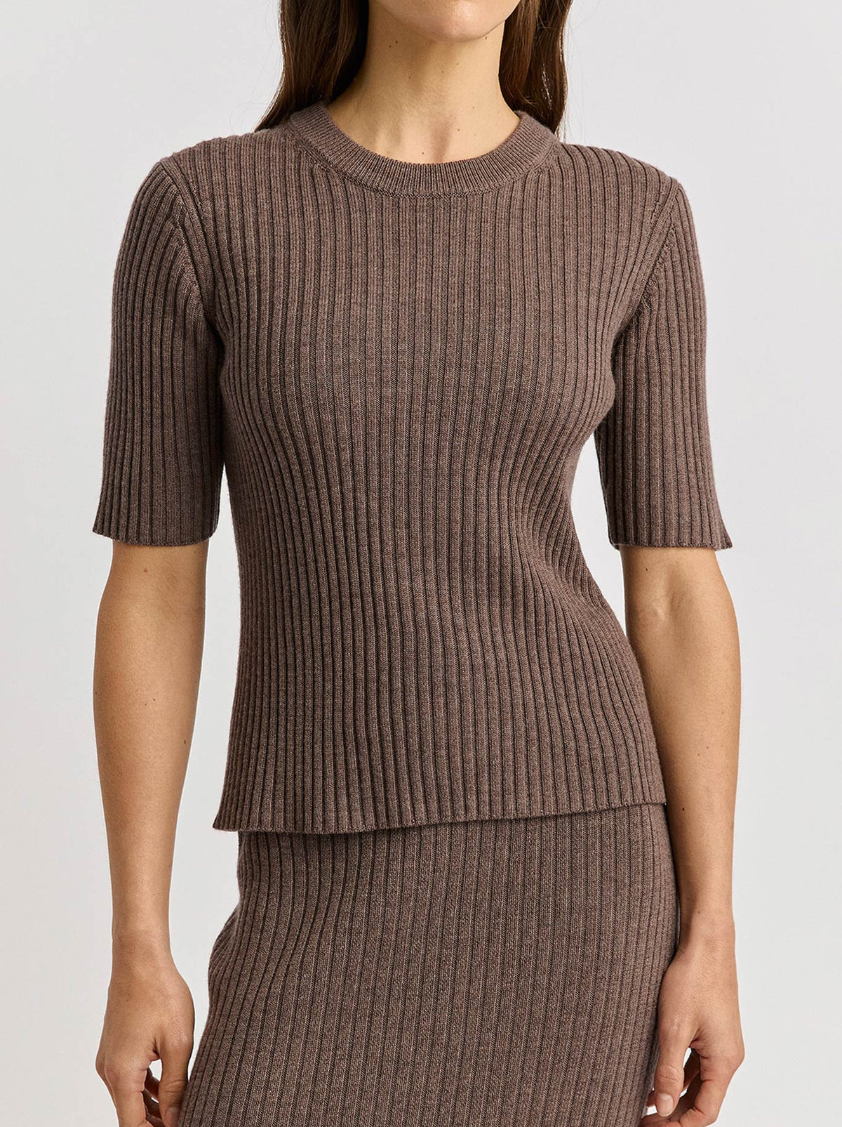 Toorallie Rib Knit Top (Black)