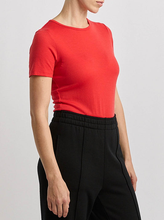 TOORALLIE MERINO SHORT SLEEVE TEE (Poppy)