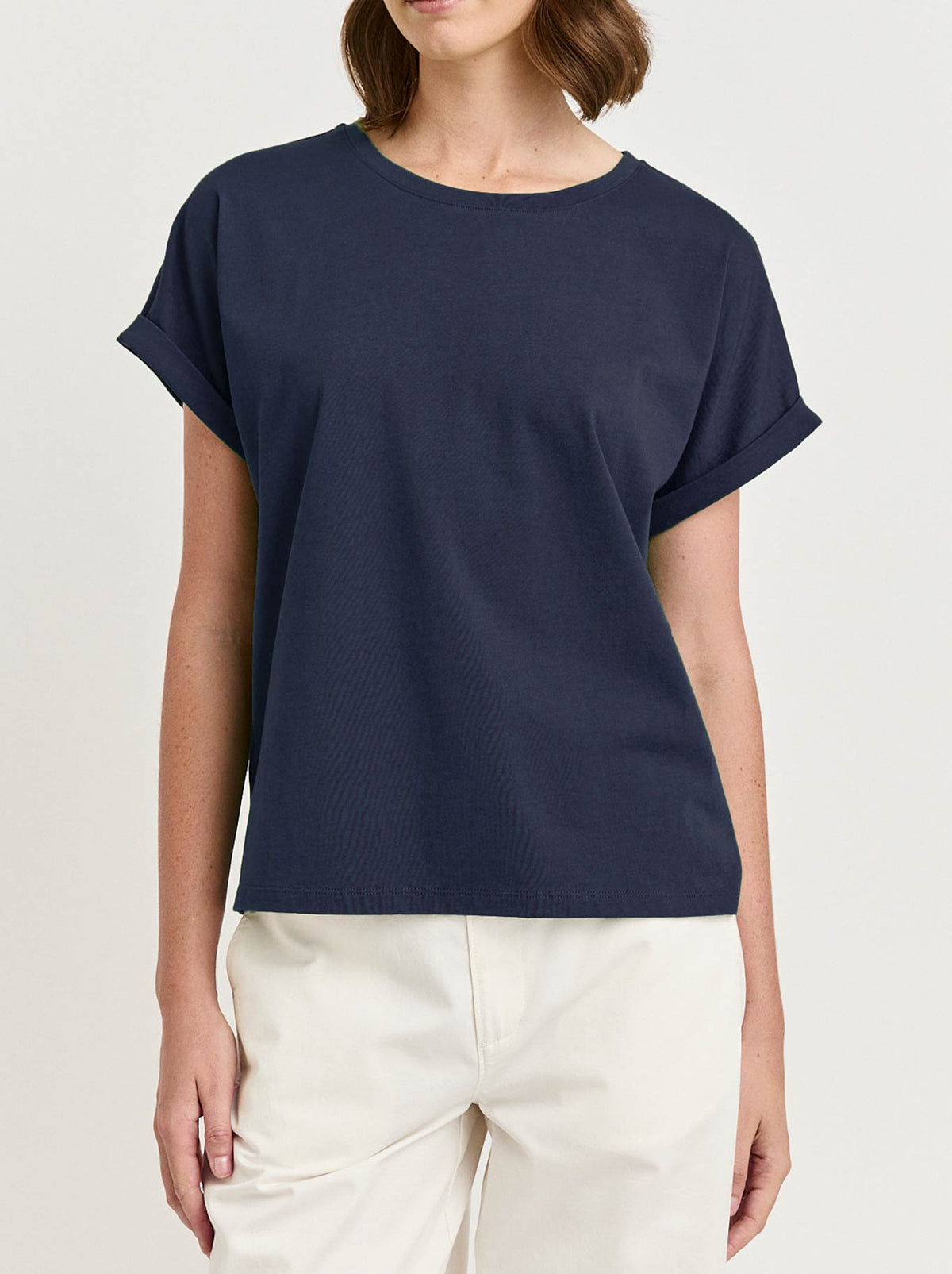 TOORALLIE ROLLED SLEEVE ORGANIC COTTON TEE (Mist)